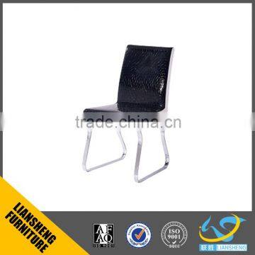 2016 liansheng black litchi grain PU office chair with iron legs