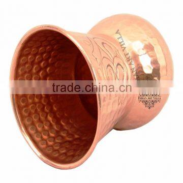 IndianArtVilla Pure Copper Hammered Om Symbol Mathat Glass 375 ML - Poojan Temples Spritual Activities Decorative Gift Item