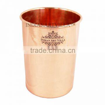 Handmade Pure Copper Glass Cup 300 ML - Serving Water Home Hotel Good Health Benefits Yoga, Ayurveda