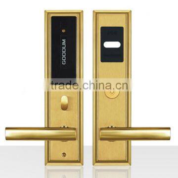 bright stainless hotel locks