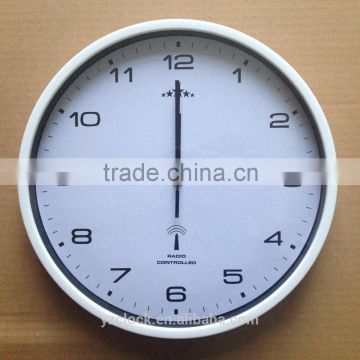 hot selling 12 inch plastic Japan radio controlled wall clock 2015