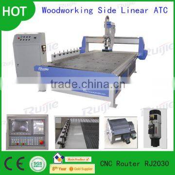 ATC milling machine with woodworking router.