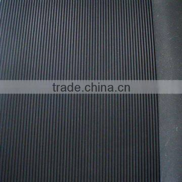 black fine ribbed rubber sheet