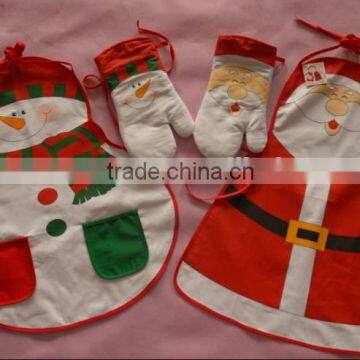 Christmas santa design printed cute child cotton apron