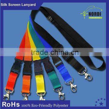 2015 HOT! sublimation lanyard with double metal hooks at each end