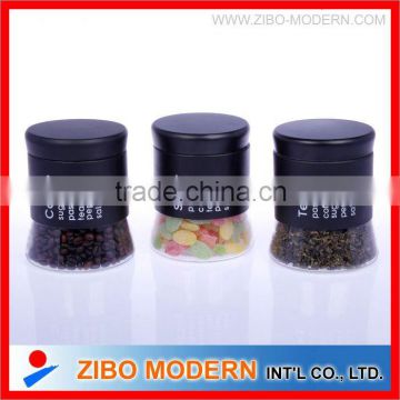 3pcs Round lid Glass Jar for food/glass bottle