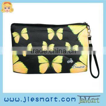 JSMART digital printing custom fabric sublimation cosmetic bag pouch