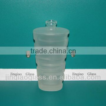 frosted glass toilette bottle, perfume bottle, lotion bottle