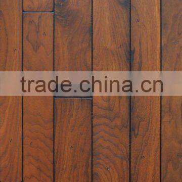 Walnut 3" width parquet engineered distressed wood flooring