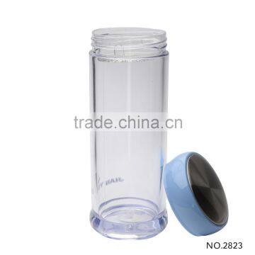 Food Grade High Quality PC Water Bottles Plastic Water Cups with Silicone Sleeve