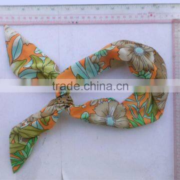 fashion various floral printed fabric covered iron wire headbands