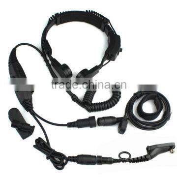 PTT VOX Adjustable Volume Throat Vibration walkie talkie mic