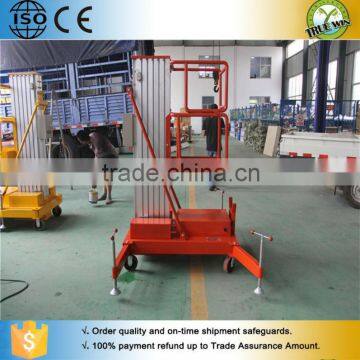 Double mast alluminum alloy hydraulic stage platform