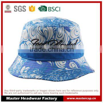 polyester/Cotton colorful embroidery bucket hat