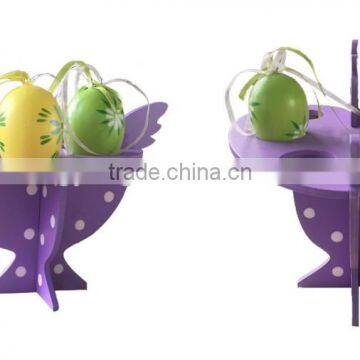 Easter Wooden hen eggs holder decoration easter wooden colorful eggs plate on desk gifts for home decoration