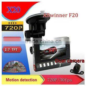 2013 Newest Arrivals X20 super-mini Full HD car DVR.2.7-inch 960*240 LCD, 140 degree super wide-angle lens