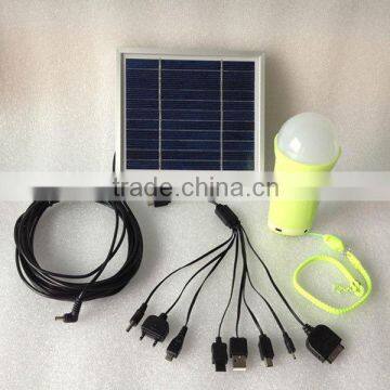 portable solar home light for 3w led lighting and solar home lighting system charged by sunlight