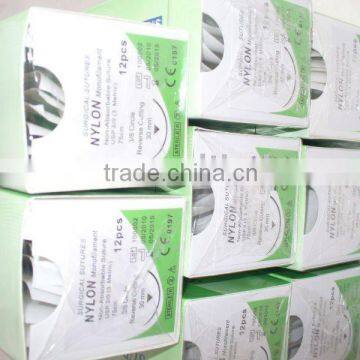 Nor absorble nylon suture with needle