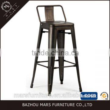 High bar chair metal frame vintage industrial metal chair