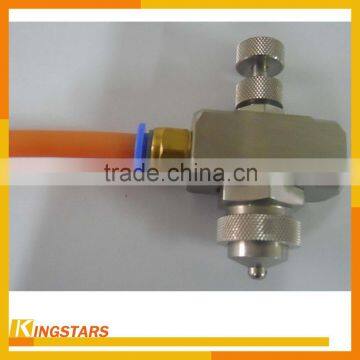 Round spray pressue set-ups air atomizing nozzle