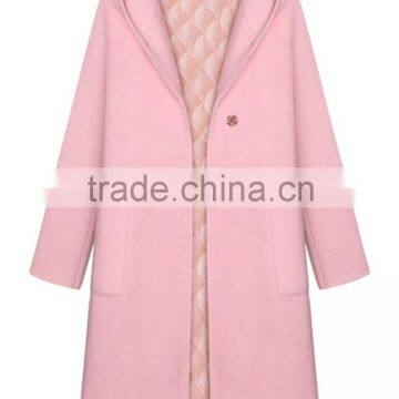 Cute Hooded Pockets Long Coat Women