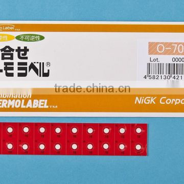 Temperature sticker used in power distribution block/Irreversible and Reversible combined/Waterproof