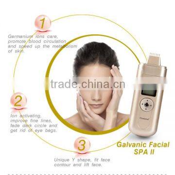 Galvanic spa facial forehead wrinkle remove galvanic facial treatment equipment