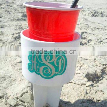 Drink Holder Eco-Friendly Portable Sand Plastic Coffee Beach Cup Holder photo-5