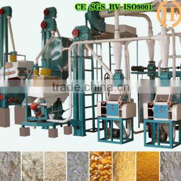 Good quality corn mill maize flour milling machine for super white maize flour