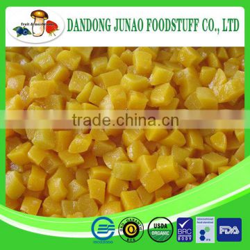 diced canned yellow peach 10*10mm