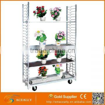 Galvanized Steel Display Flower Trolley