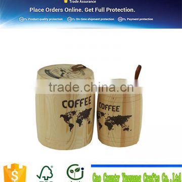 Wooden Coffee Bean Barrel,Coffee Bean Wood Barrel Eco-Friendly