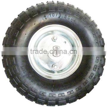10 Inch 4.1/3.50-4 Pneumatic Rubber Wheel for Hand Trucks, Tool Carts photo-2