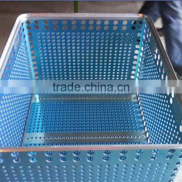 Medical Aluminum container for sterilization, hospital disinfection basket, antisepsis container