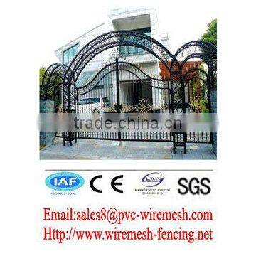 Hot galvanized+PVC Coated CE&ISO certificated Wrought iron fence gates(pro manufacturer)