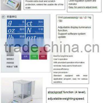 KD-AE124 Touch Color Screen Electronic Analytic Balance/DIGITAL TABLE PRICE SCALE, LCD DISPLAY photo-5