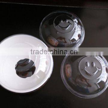 High quality BOPS bowl cover for paper cake bowl/ Smailing face bowl cover for cake box