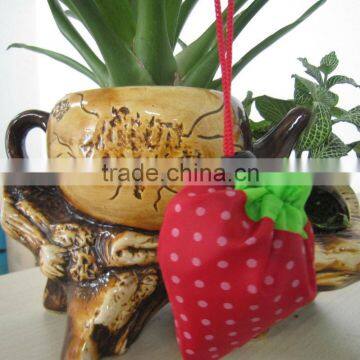 Polyester Fruit Foldable Shopping Bags Strawberries Bag