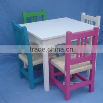 Wooden Table 4 Chairs furniture for kids/ children furniture set