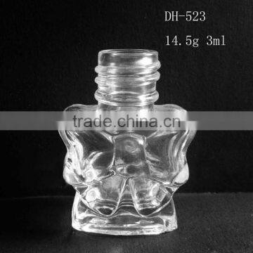 2014 New Style Heart Shaped Nail Polish Glass Bottle Factory in China photo-2