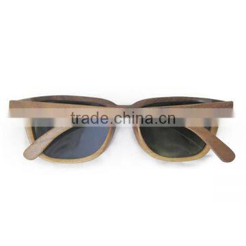 2017 New Arrival High Quality Blue Lens Ebony Wood Sunglasses With Engraved Logo photo-2