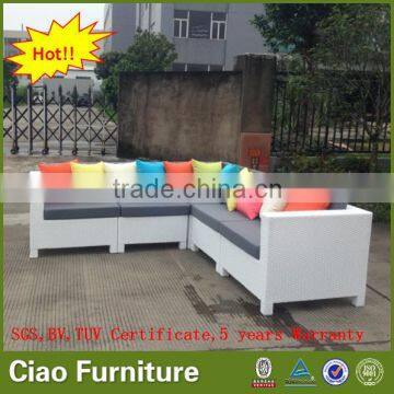 Colorful Outdoor Patio Wicker Sofa Outdoor Furniture photo-4