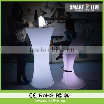 Night Club Lighting bar glowing illuminated led light table