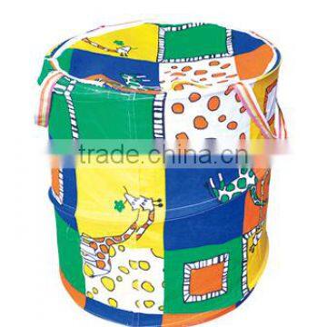 Cotton Polyester Pop-up Laundry Hamper ,Giraffe Pattern