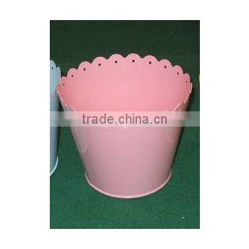 High Quality Wave shape Flower Pot/Colorful Small Bucket/Garden Metal Flower Planter