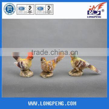Handmade Colorful Polyresin Garden Decoration Bird