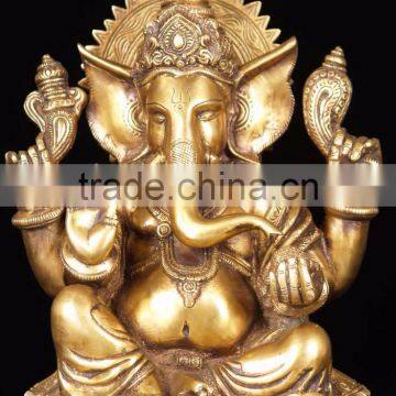 Wholesale Indian Crafts Bronze Ganesha Statue for Sale photo-3