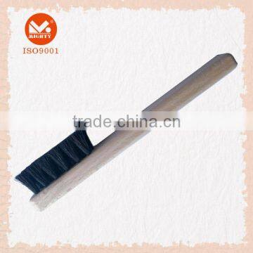 Wooden Handle Pure Horsehair Shoe Brush