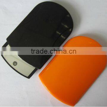 Fashion plastic square LED cosmetic mirror with sliding design