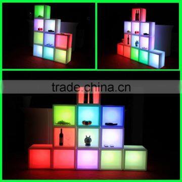 Part led wine storage furniture with color chnaging